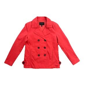 Banana Republic Coral Peacoat Jacket XS Women Double Breasted Full Lined Classic